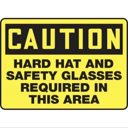Accuform OSHA CAUTION SAFETY SIGN HARD HAT MPPE461VP MPPE461VP